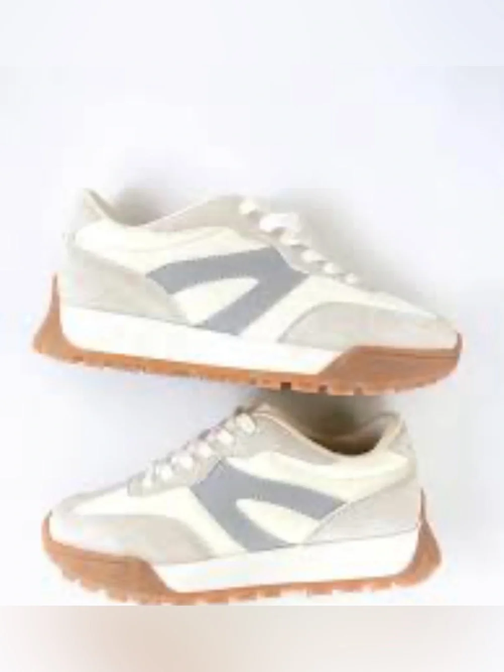 La‎ Sheelah Grey/Multi Retro Runner Sneakers-SIZE: 5 Women's